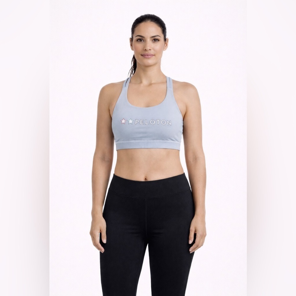 Lululemon Energy Bra Size 4 Chrome Peloton Medium Support B-D Cup EUC